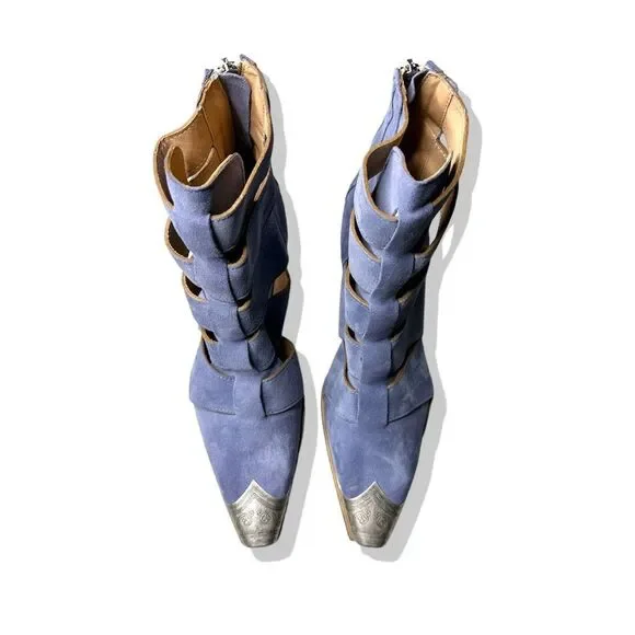 Free People FP Collection Brayden Fisherman Suede Ankle Western Boots - Picture 3 of 8